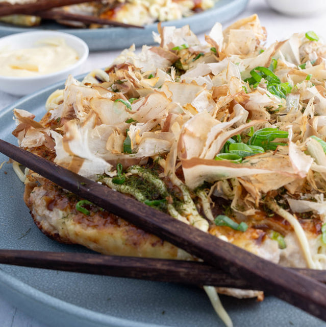 Recipe picture for Okonomiyaki Japanese savoury pancake (Osaka style)